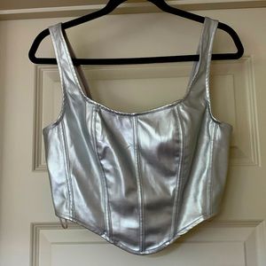 Sincerely Jules silver bustier top L